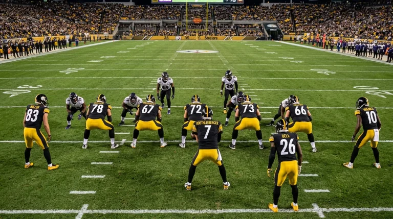 NFL offensive formation with snap count percentages overlaid showing playing time distribution for prop analysis